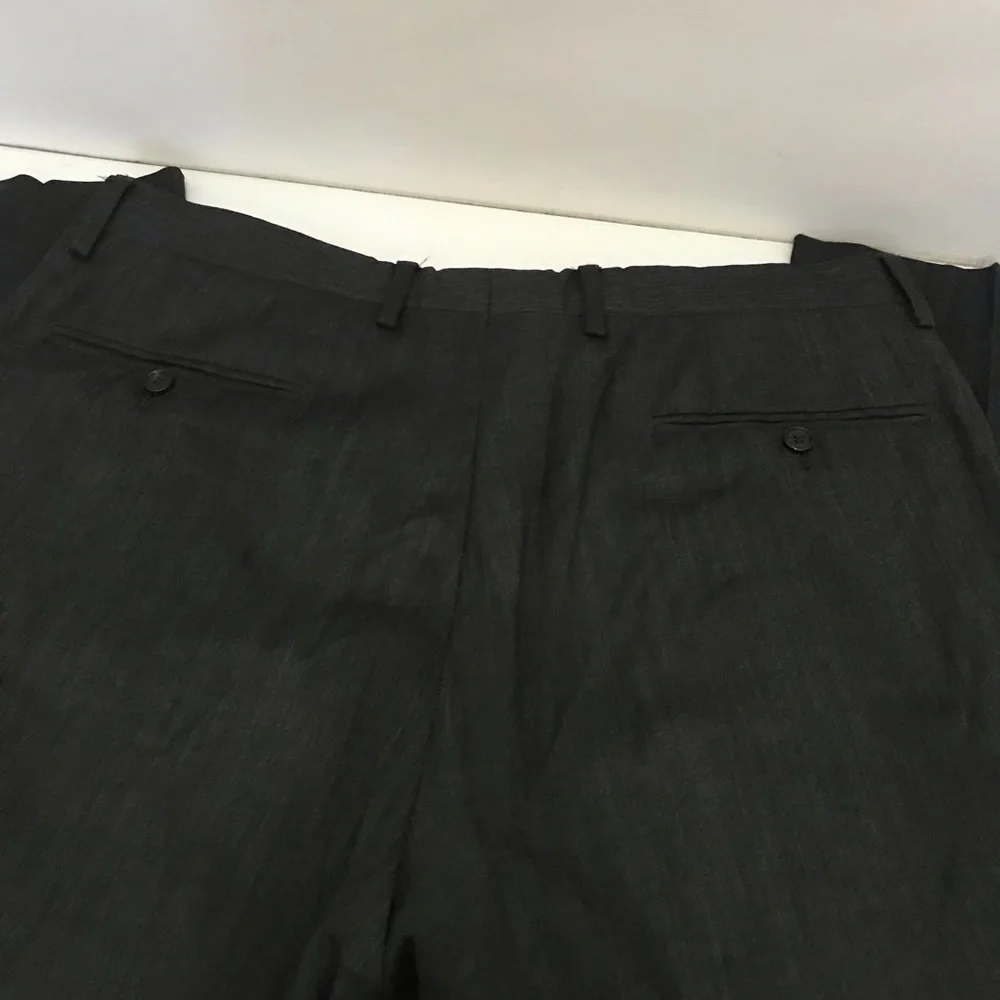 Burberry Virgin Wool Men's Charcoal Suit Jacket & Pants - Size 54